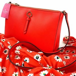 Kate Spade ♠️ New York Adel Zip Top Crossbody in Beautiful Geranium 857 NWT